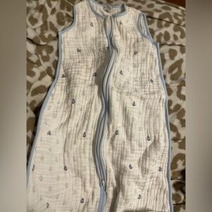 HB White Sleeveless Baby Sleep Sack with Anchor Pattern Large 12-18 months